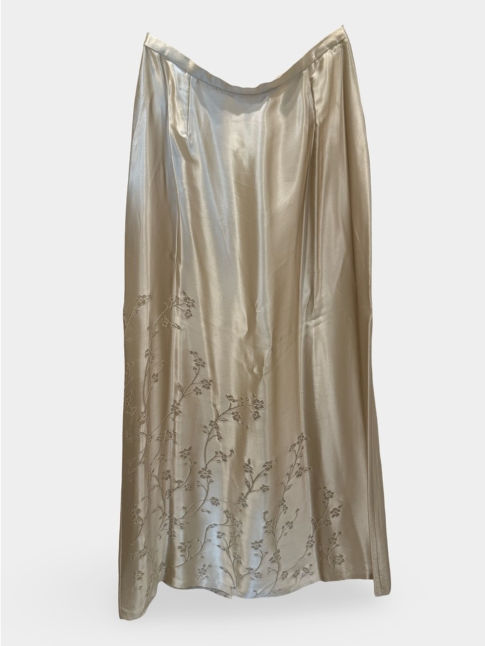 Silk Maxi Skirt in ivory